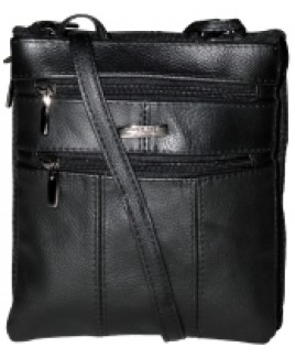 Lorenz Cow Hide Slim Multi Zip Organiser Bag- PRICE DROP!